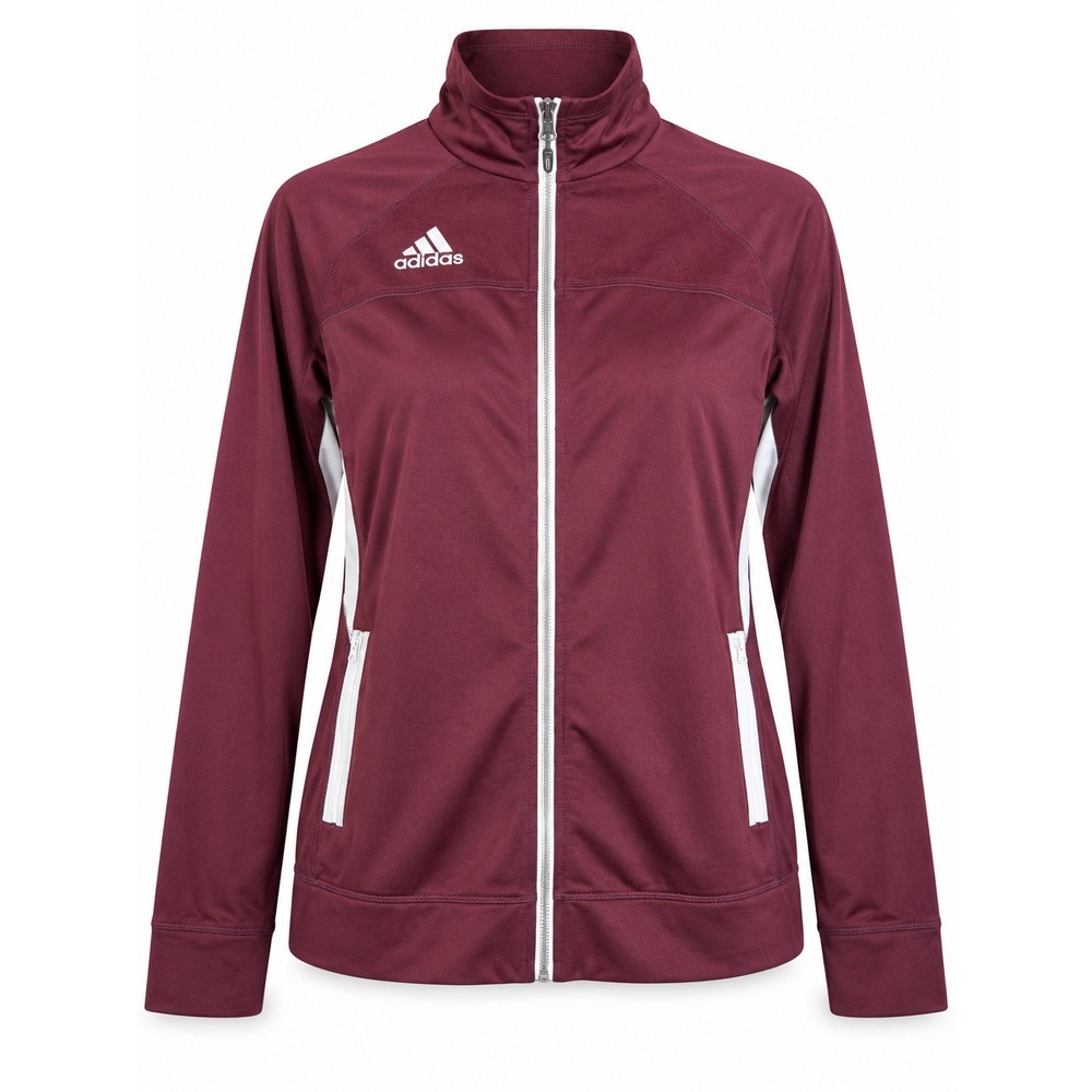 Adidas | Burgundy Climalite Full Zip Track Jacket Size L